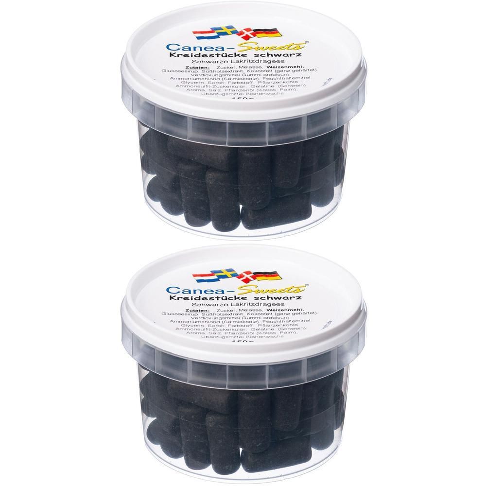 Kreidestücke schwarz 2x 2x150 g Bonbons