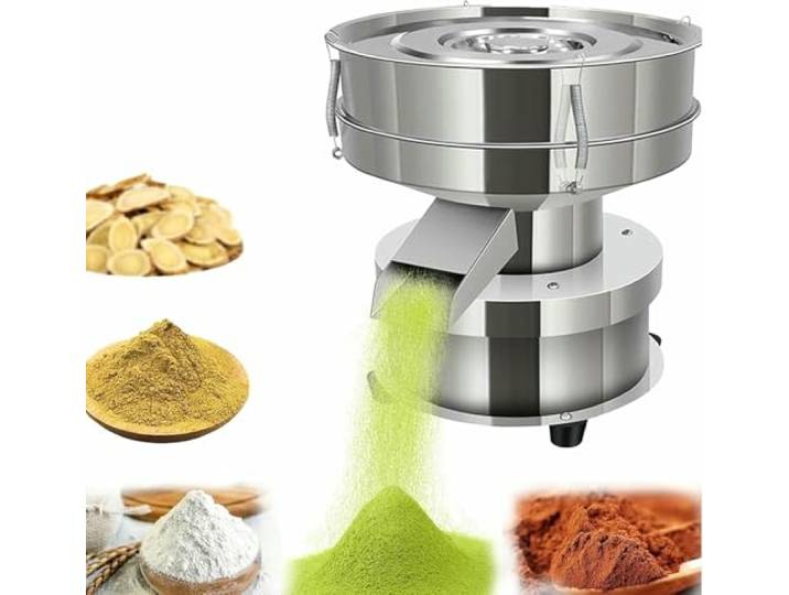HOTAPEPU 50W Automatisches Elektrisches Vibrations -Tamiz Mit 40/60 Mesh -Sieb, Mehlsieb, Edelstahl -Agitter -Sieb, 1350 U/min/min Bis Sifter Pulver/Granula ~/