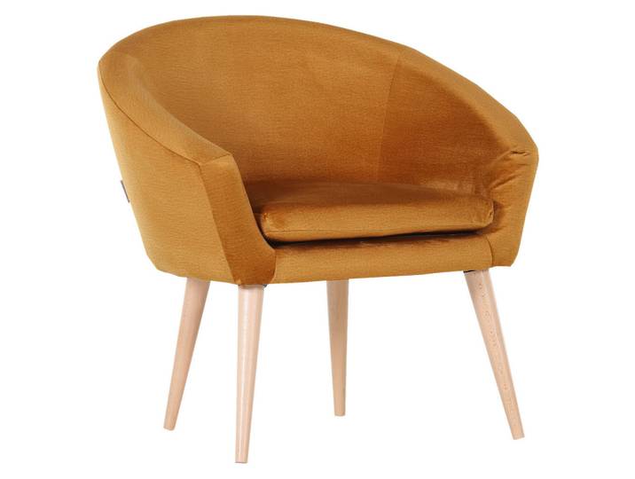 Livetastic Sessel, Gold, Holz, Buche, massiv, Uni, 73x73x66 cm, Made in EU, Wohnzimmer, Sessel, Sonstige Sessel