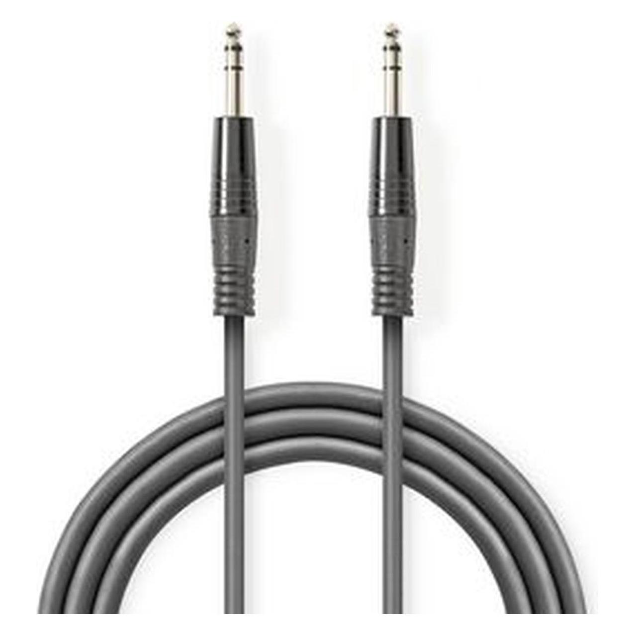 Nedis Audiokabel, kompensiert, 6,35 mm, Stecker: 6,35 mm, Ma. (3 m, 6.3mm Klinkenkabel) (COTH23020GY30)