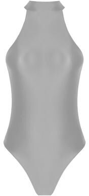 USA Free Shipping Shop Women's Gymnastics Leotard High Neck Yoga Bodysuit One Piece Workout Outfits medium Gray xxl
