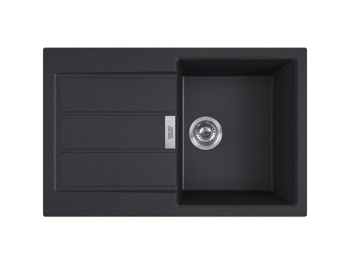 Dieter Knoll Spüle, Schwarz, Stein, 78x20.7x50 cm, Küchen, Küchenausstattung, Küchenspülen, Granitspüle