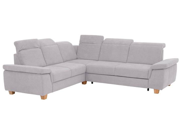 Ecksofa HOME AFFAIRE Dalia L-Form , silber, B:256cm T:236cm, Luxus-Microfaser Florence (100% Polyester);Luxus-Microfaser weich (90% Polyester, 10% Polyamid);Webstoff (100% Polyester), Sofas, Ecksofa, mit Federkernpolsterung, wahlweise mit Schlaffunktion, Bettkasten