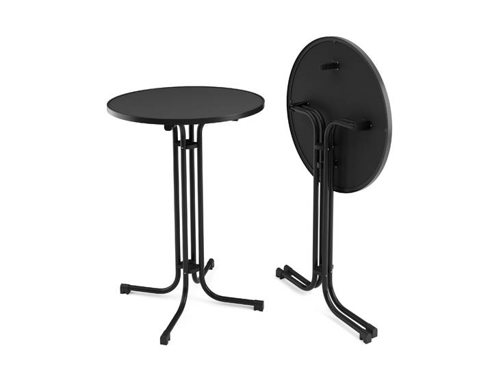 Bistrotisch Stehtisch MARTIN rund 80 x 110 cm schwarz