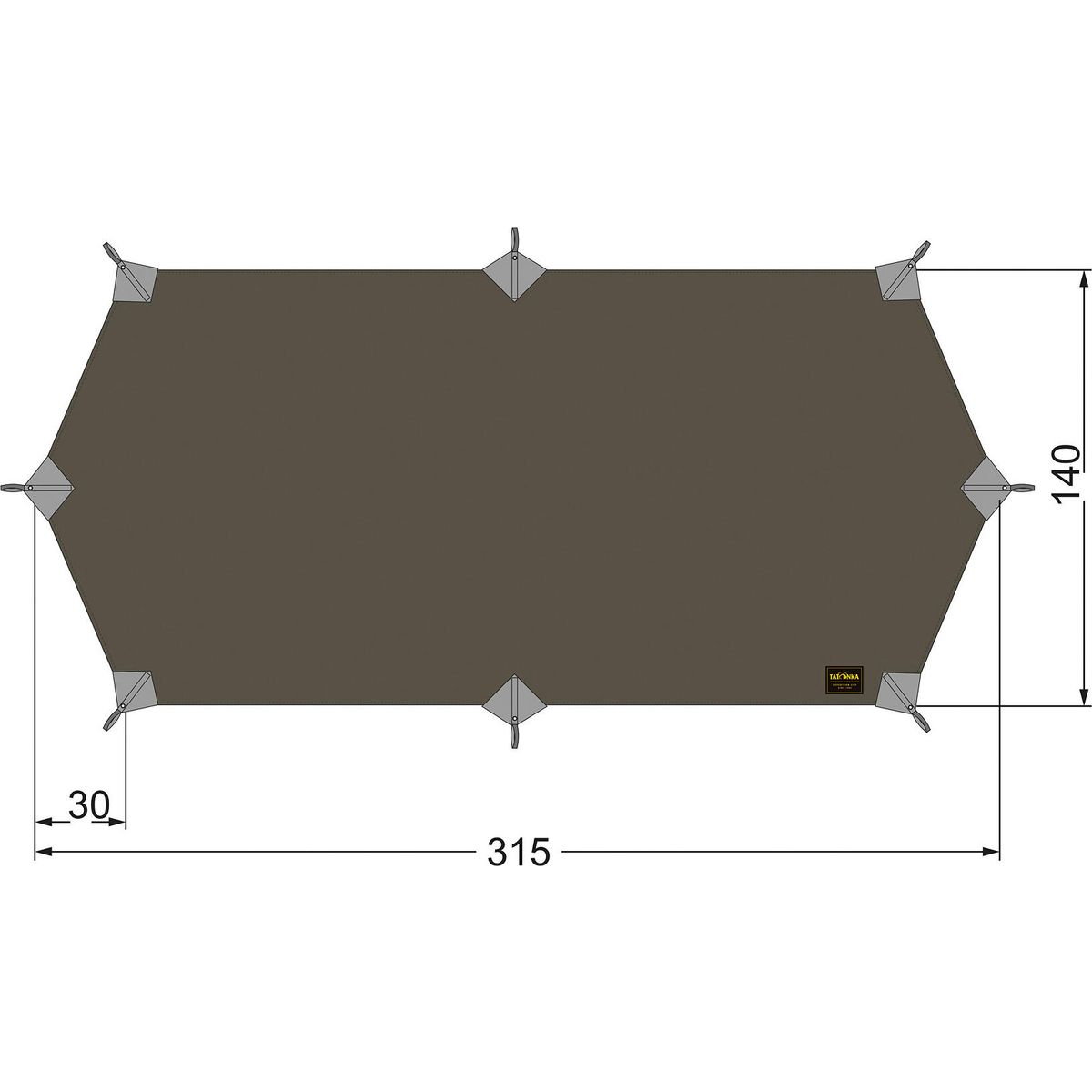 Tatonka Tarp Wing 1 LT stone grey olive (332) 2475-332