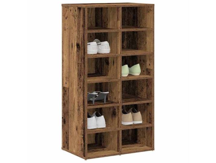 Étagère à chaussures vieux bois 54x34x100 5cm bois d'ingénierie armoire à chaussures placard à chaussures 855836
