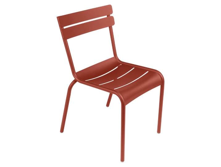 Gartenstuhl, Stahl, Ockerrot, 49×57×88 cm, Stapelbar, Modern, Fermob