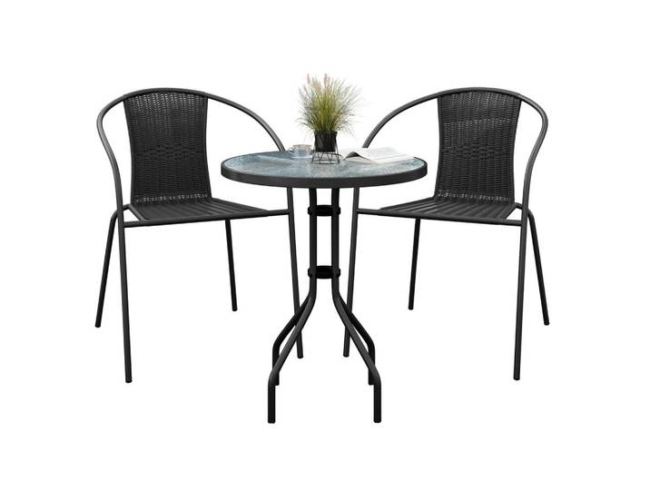 DINING LOUNGESET SIDE Gartenmöbelset aus Polyrattan