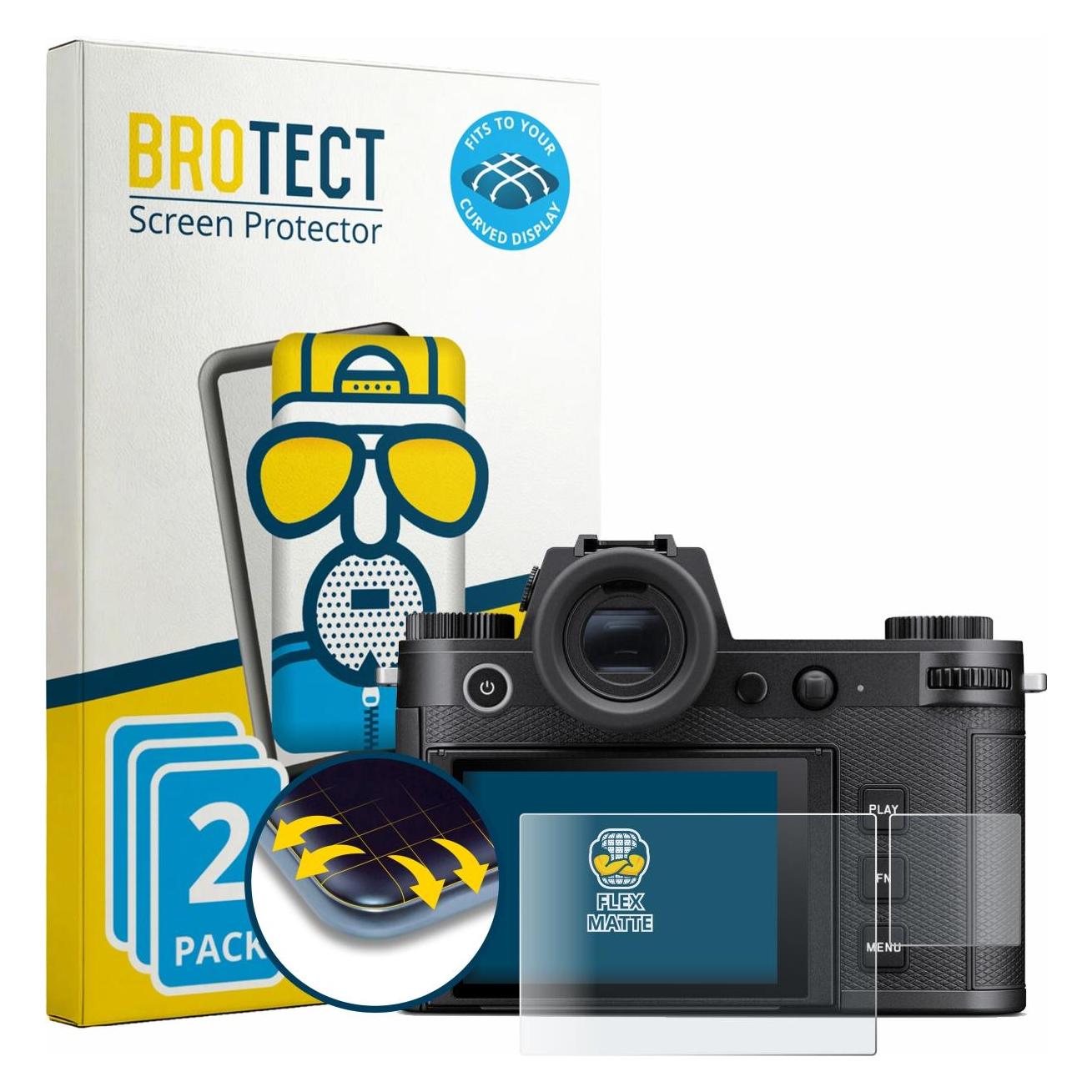 Brotect Fullscreen für Leica SL3-P (Display + Schulterdisplay) Schutzfolie Displayschutz Folie Matt (5663881)