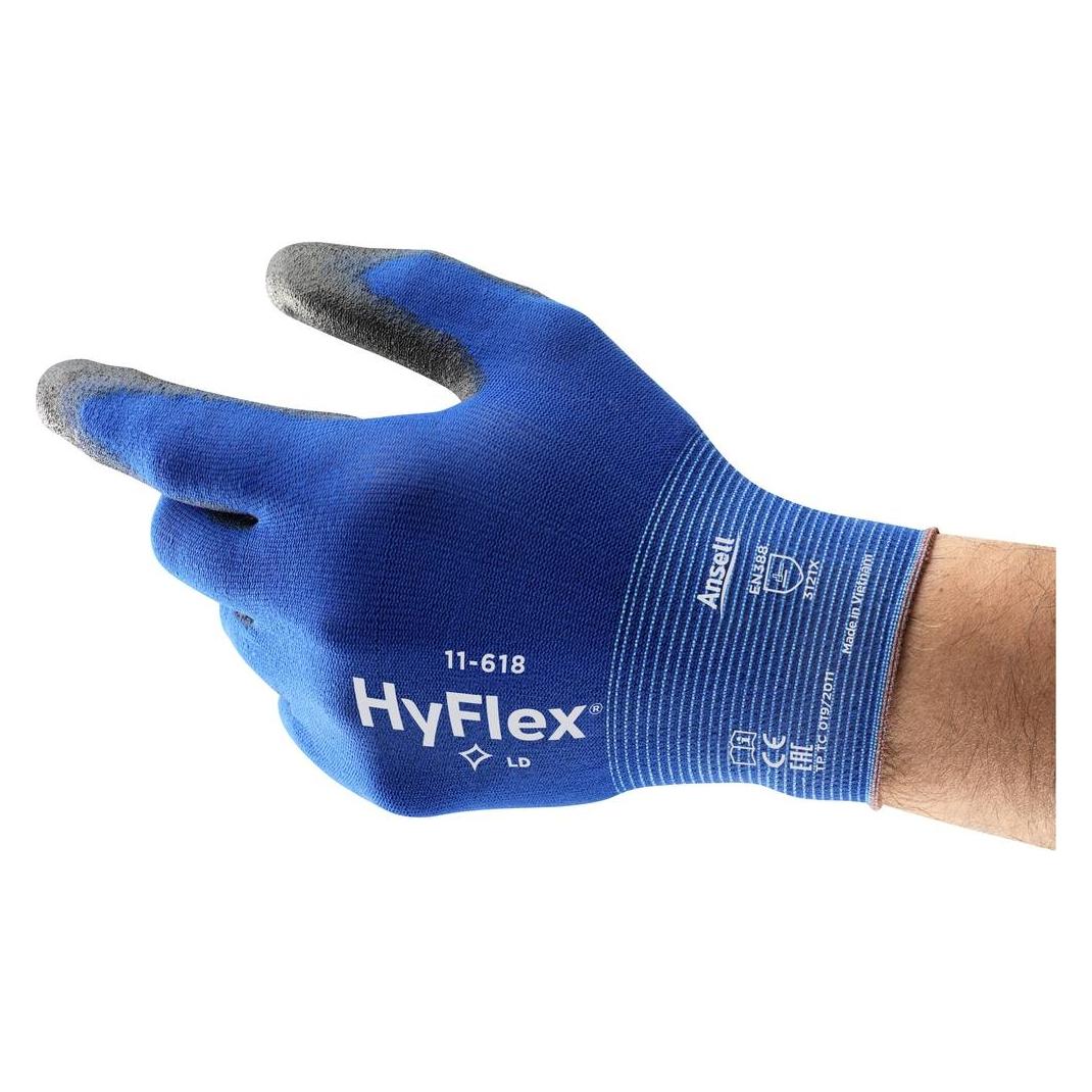 Ansell 11618R100-1P HyFlex Polyurethan Arbeitshandschuh Grösse (Handschuhe): 10 E (10) (11618R100-1P)