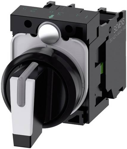 Siemens 3SU11002BL601NA0 3SU1100-2BL60-1NA0 Knebelschalter Schwarz, Weiß 2 x 45 ° 1 St.
