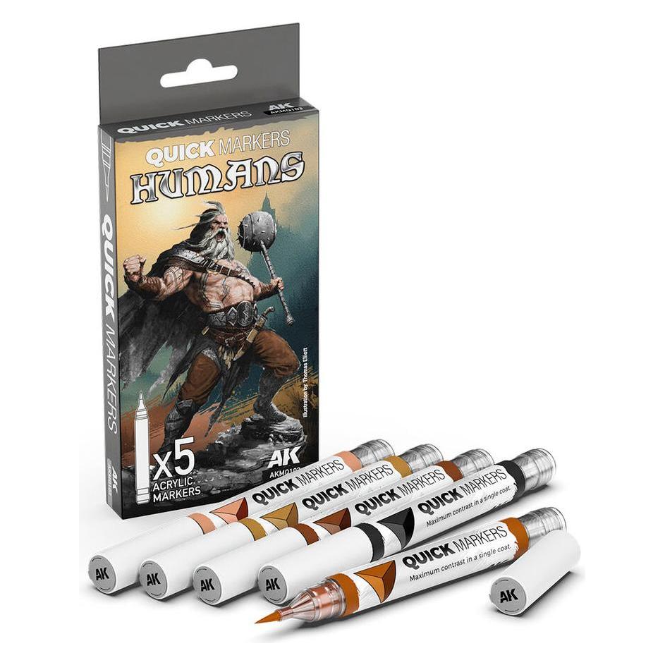 AK Interactive Humans Quick Markers Set (AKMQ103)
