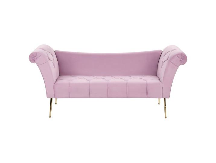 CHAISELONGUE Samtstoff Hellviolett Nantilly