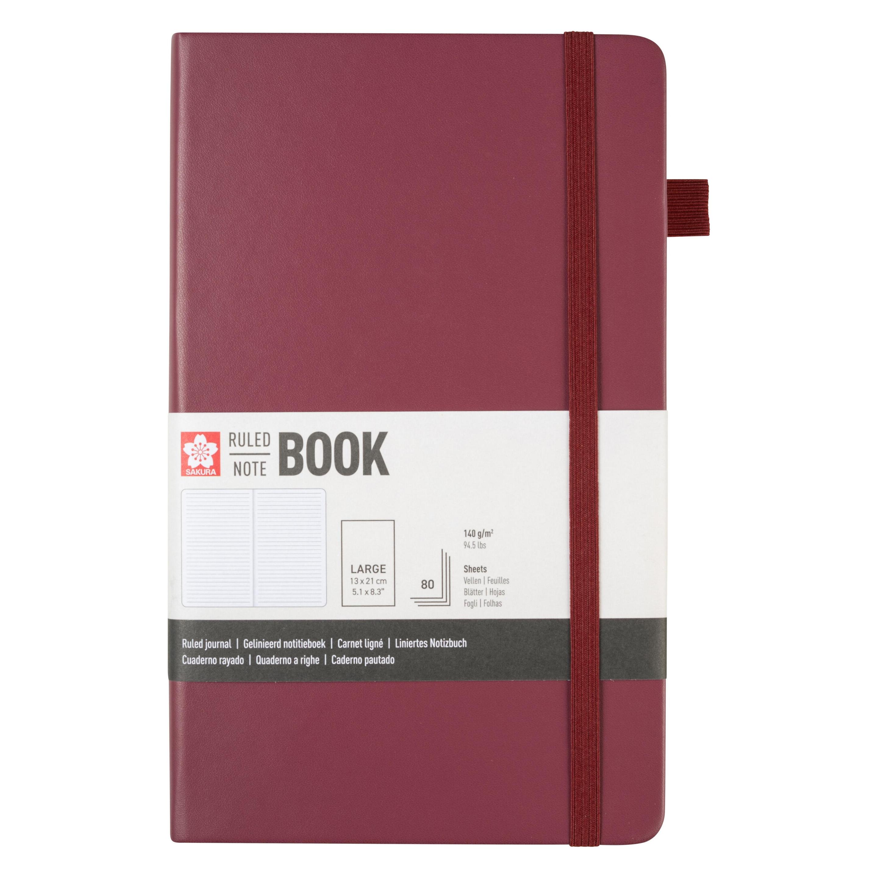 Sakura Notizbuch ca. A5 liniert, maulbeere Hardcover 160 Seiten (A5, Harter Einband) (94146703)