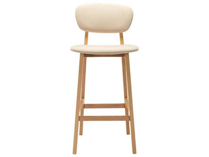 Elegant Tabourets de bar lot de 2 crème tissu - Chaise Bar Haute(1parcel)21431