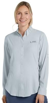 Columbia Women's Tamiami II Long-Sleeve Shirt (Size 3X) Cirrus Grey, Polyester