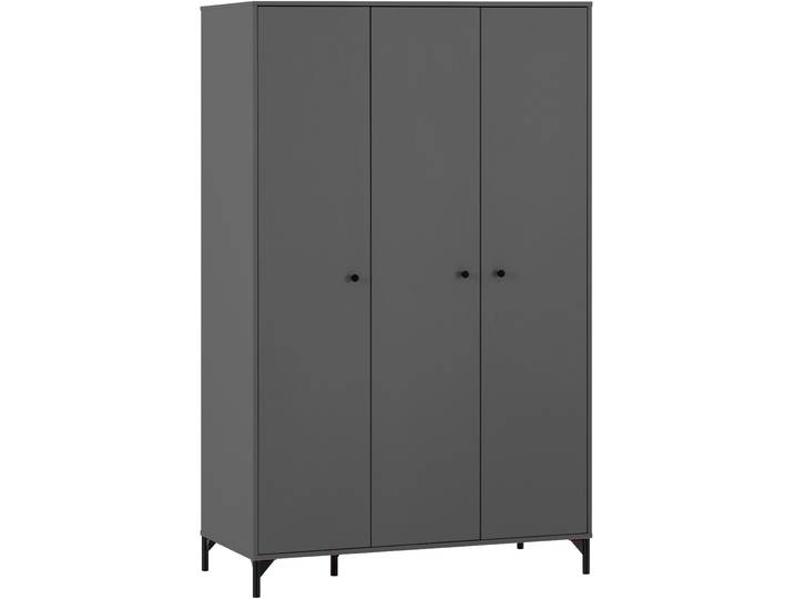 Kleiderschrank SCHILDMEYER Smash , grau (anthrazit), B:118,8cm H:191,2cm T:60cm, FSC-zertifizierter Holzwerkstoff, Schränke, Kleiderschrank, Solide Verarbeitung - Dieses Produkt ist in Deutschland gefertigt