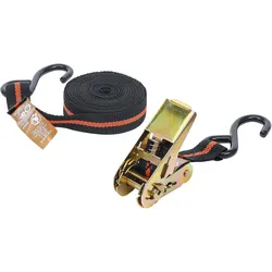 BGS DIY 3553 Knarren Spannband mit 2 schweren Haken 5m x  24mm