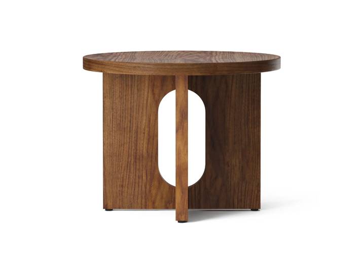 Audo Copenhagen Androgyne Beistelltisch Ø50cm Walnusssockel Walnuss-Tischplatte
