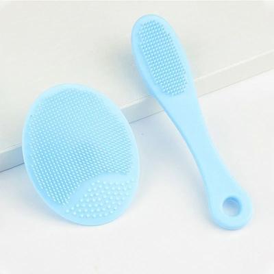 Useful Little Things Premium Two Piece Silicone Facial Cleansing Brush And Pore Scrubber Set blue