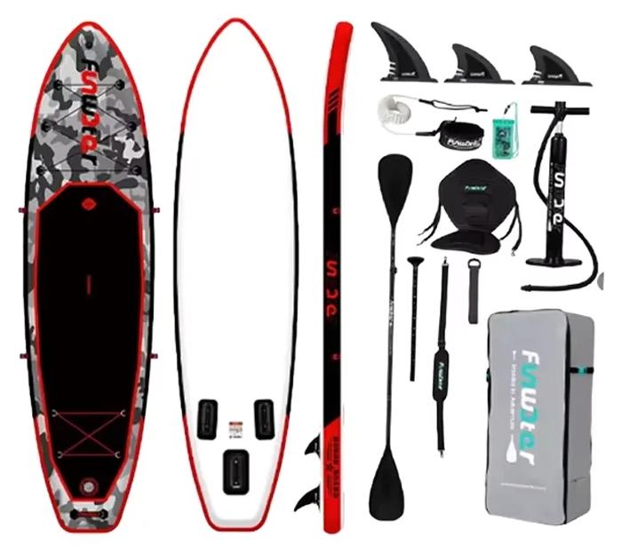 Aufblasbares SUP-Board SUPFW10B - Stand Up Paddle Board - 330 x 84 x 15 cm - Stabil - Rutschfest - Komplettes Zubehör - Leicht - Für Anfänger