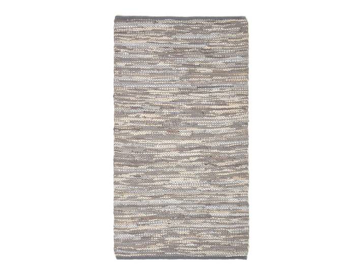 Homescapes Lederteppich Denver gewebt 150/240 cm, Grau, Leder, Rechteckig, 150x240 cm, Teppiche und Böden, Teppiche