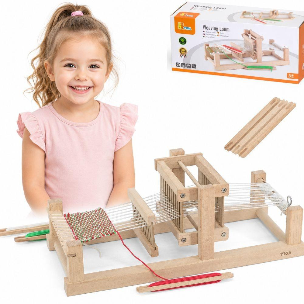 Vigatoys Viga Weefgetouw Houten Weefateliercertificaat