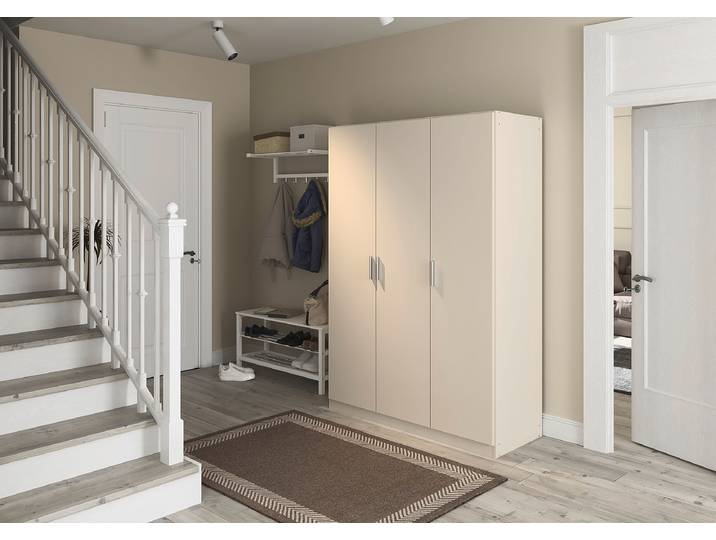 Drehtürenschrank Palermo 136cm Beige/Kaschmir