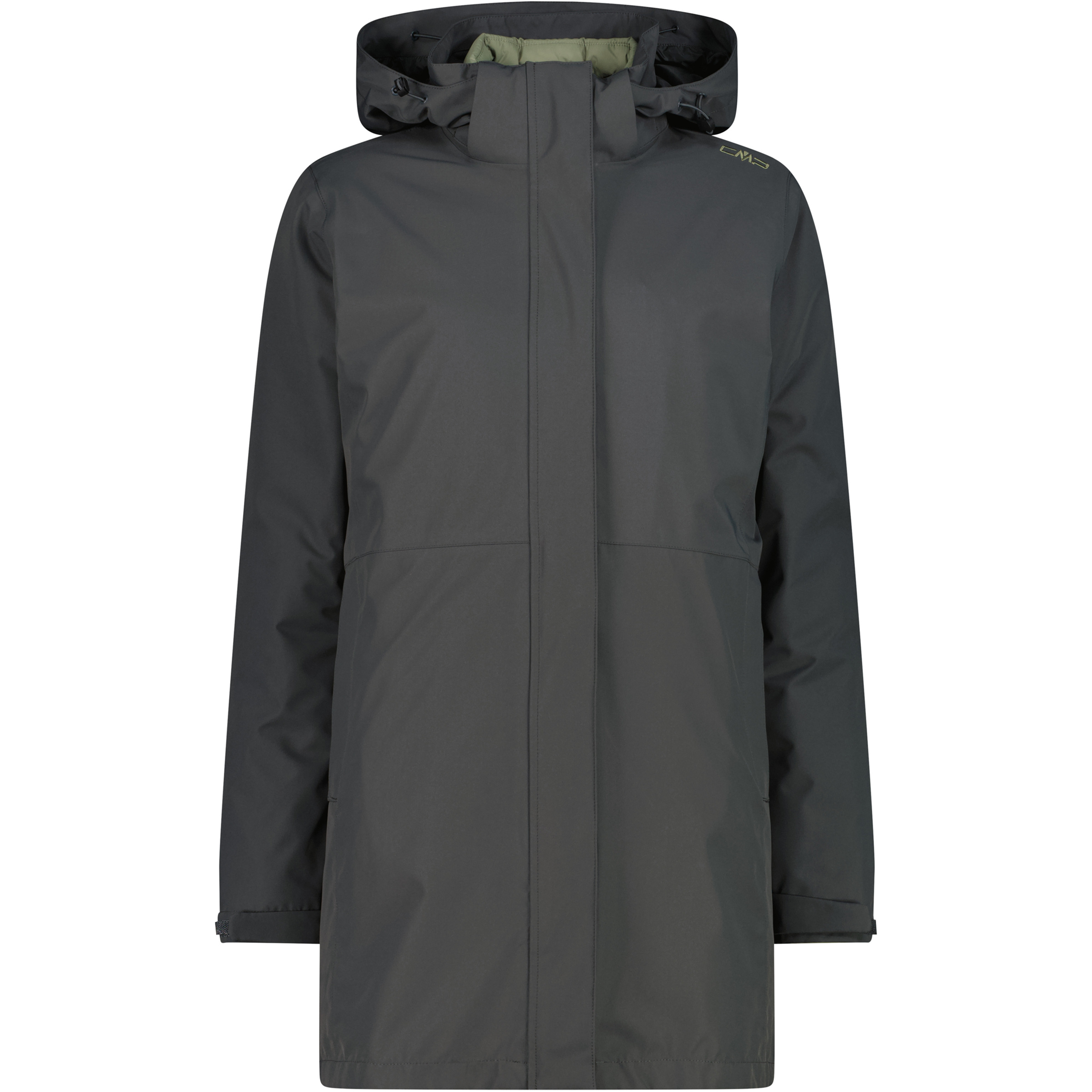 CMP Zip 2in1 Parka Damen Doppeljacke gruen Größe XXS Lifestyle Wasserdicht
