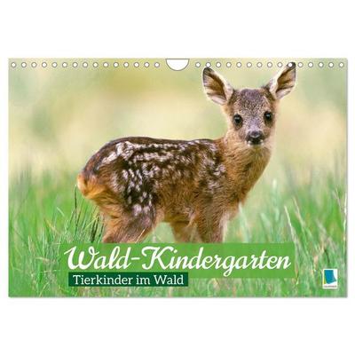 Wald-Kindergarten: Tierkinder im Wald (Wandkalender 2026 DIN A4 quer), CALVENDO Monatskalender