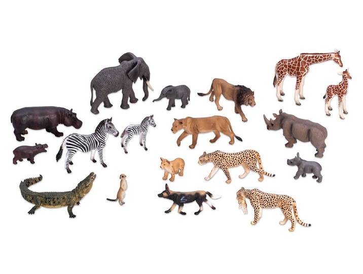 Betzold Spielfigur Afrikanische Tiere, 18-teilig
