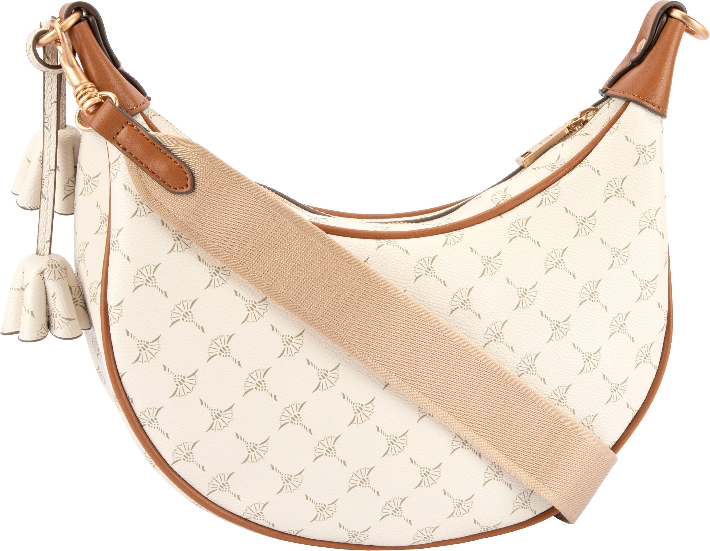 Joop! Schultertasche JOOP "cortina 1.0 shoulderbag mvz", Damen, Gr. B/H/T: 27cm x 16cm x 9cm, beige (sanftes weiß), Lederimitat, Taschen Schultertasche, Damen Handtasche mit abnehmbarem und verstellbarem Schulterriemen sanftes weiß B/H/T: 27cm x 16cm x 9c