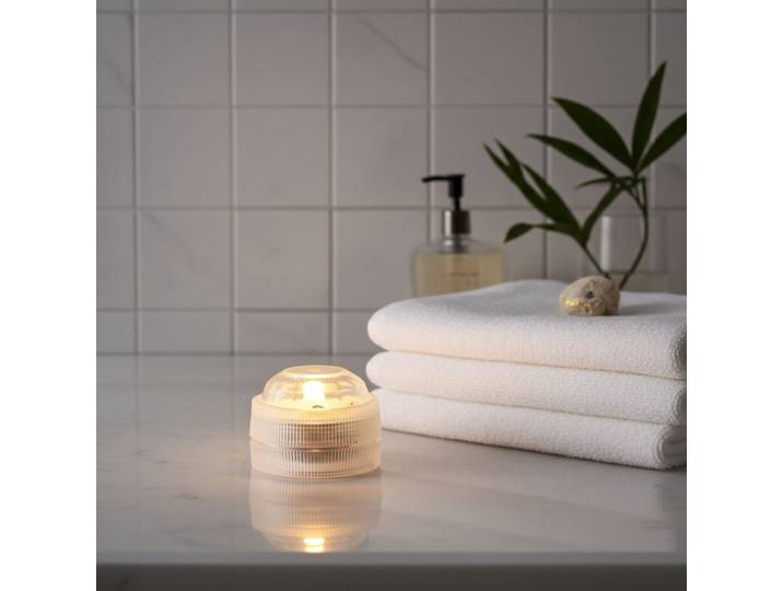 LED-Teelicht, wasserdicht, warmweiss, Ø 3cm, IP68