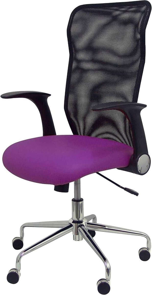 Minaya Kantoorstoel - Comfortabele Fauteuil met Verstelbare Armleuningen - Paars