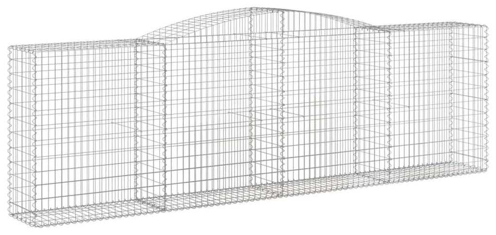 Schanskorb, gewölbt, 400x50x120/140 cm - Verzinktes Eisen - Für den Außenbereich