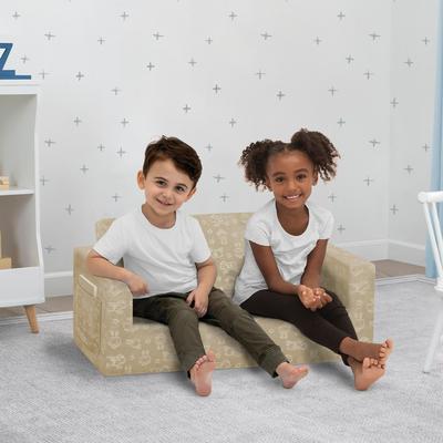 Serta Perfect Sleeper Extra Wide Convertible Sofa to Lounger - Comfy 2-in-1 Flip Open Couch/Sleeper for Kids