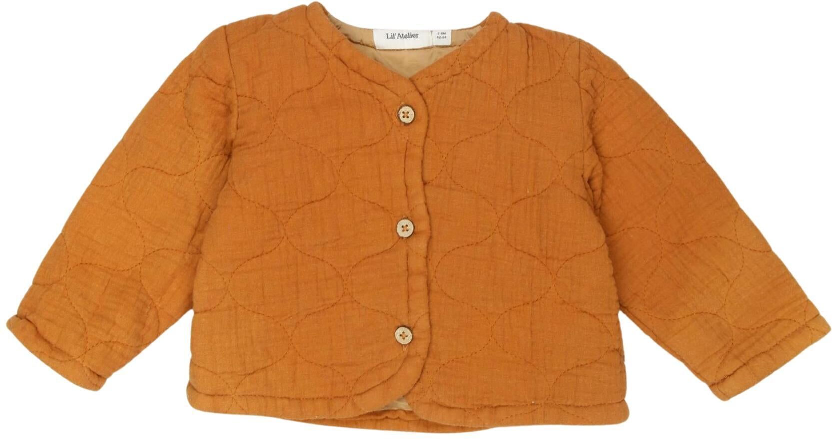 Lil' Atelier Mädchen Jacke oder Mantel, Orange, Gr. EU 62/68, Baumwolle / Synthetik - Second Hand