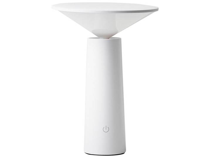 Beliani Led-Tischleuchte Weiß Levira, Metall, LED integrated, 14x19x14 cm, Lampen & Leuchten, LED Beleuchtung, LED-Tischlampen