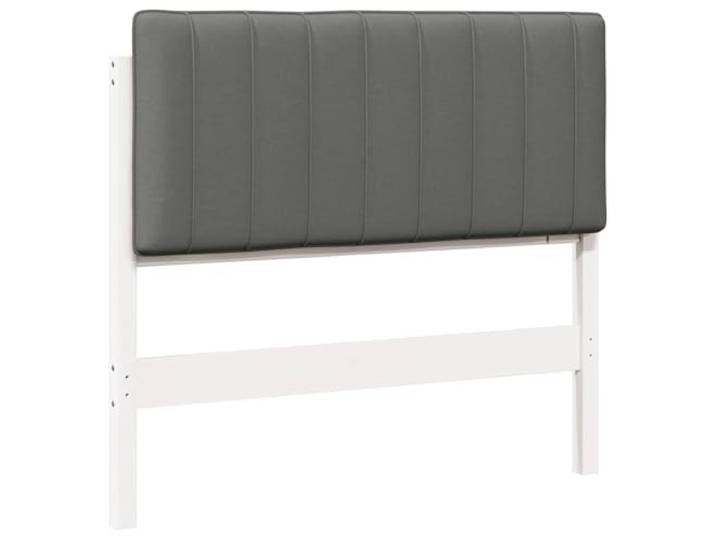 KTHLBRH Gepolstertes Kopfteil weiß und hellgrau 100 cm Kiefer massiv Minimalistisches Design, Rückseite veredelt, einfache Reinigung, keine Montage, vielseitiger Einsatz im Innenbereich