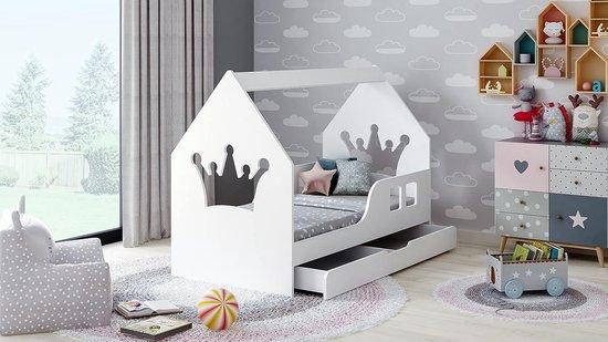 Famanu Kinderbett Hausform mit Schublade 140x70 - Modernes und sicheres Design