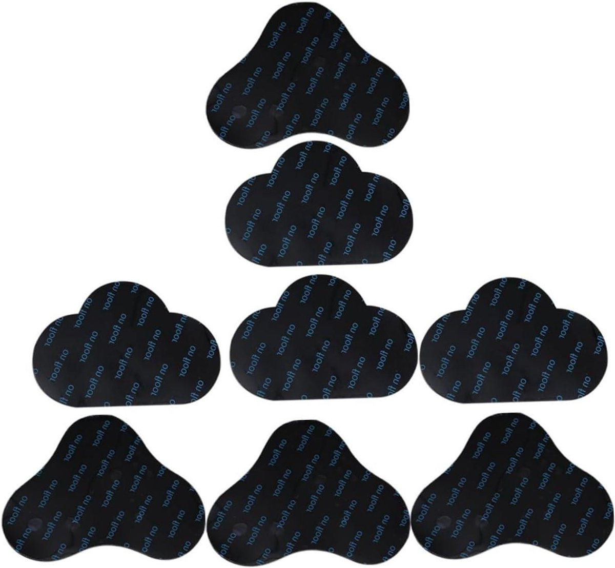 8 stuks Antislip Stickers Tapijt Grijpers Zwart