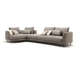 Rolf Benz Ecksofa 555 Kumo Stoff Beigegrau
