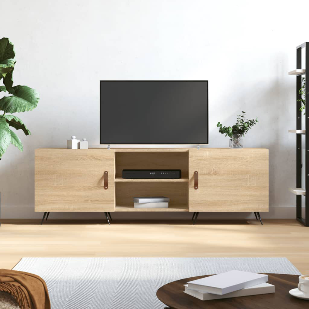 George Oliver vidaXL TV Cabinet TV Unit Sideboard Media Unit Side Cabinet Engineered Wood Sonoma Oak 60"