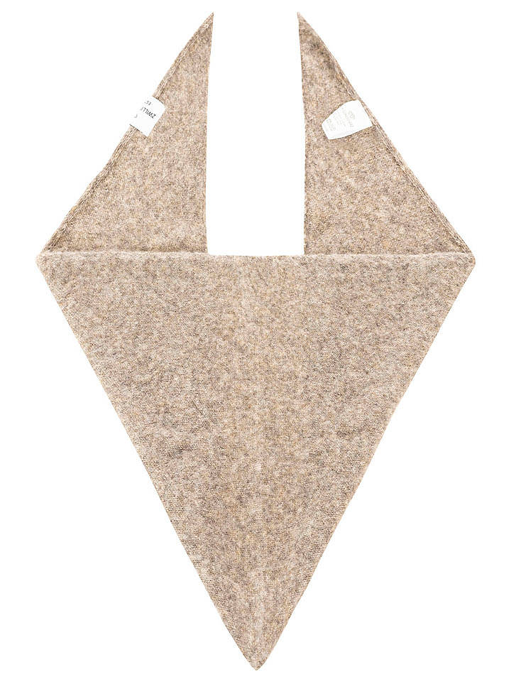 Zwillingsherz Dreieckstuch "Uni " in Taupe - (L)100 x (B)36 cm - onesize