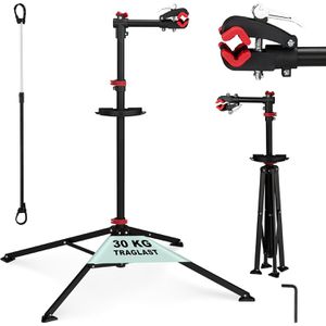 Relaxdays Fahrrad-Montageständer 10017183, 110-190cm höhenverstellbar, 360° drehbar, bis 30kg