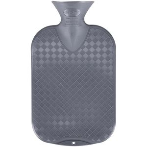 Fashy Wärmflasche glatt, 6420, 2 Liter, anthrazit, aus PVC