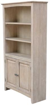 International Concepts "Solid Wood 60"" Shaker Bookcase"
