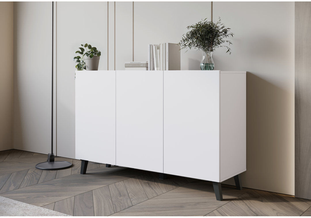 Metro Demitric 120cm Sideboard White 76cm H X 120cm W X 39cm D