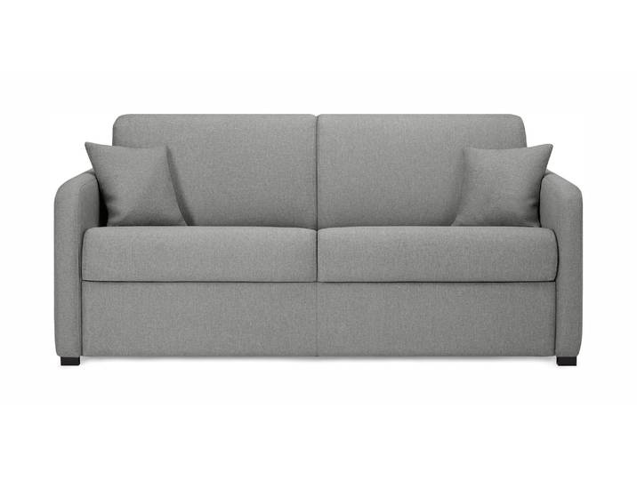 BREST - Canapé convertible 3 places - Tissu tissé, Gris clair