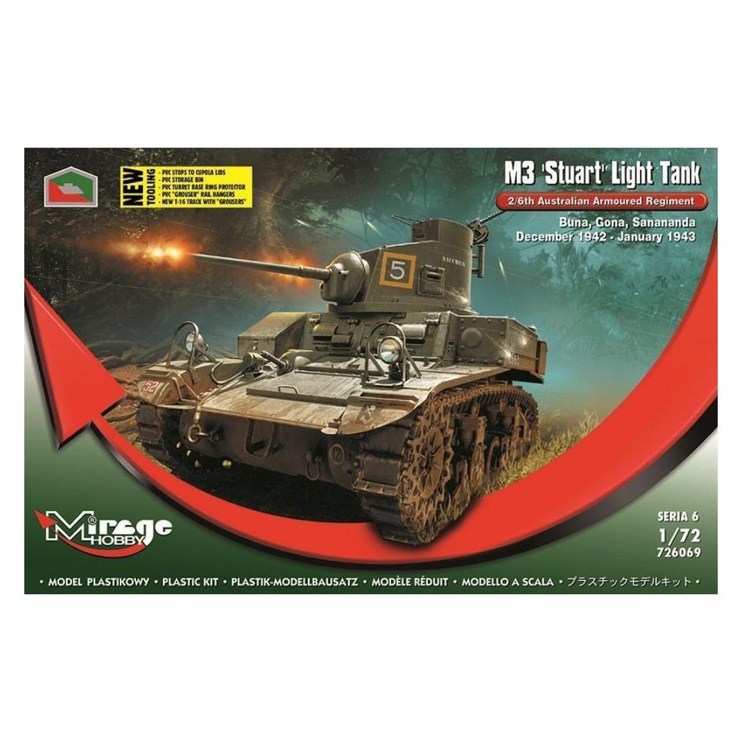 Mirage Hobby M3 STUART Light Tank 2/6th Australian Armoured Regiment(Buna,Gona,Dec.42 (726069)